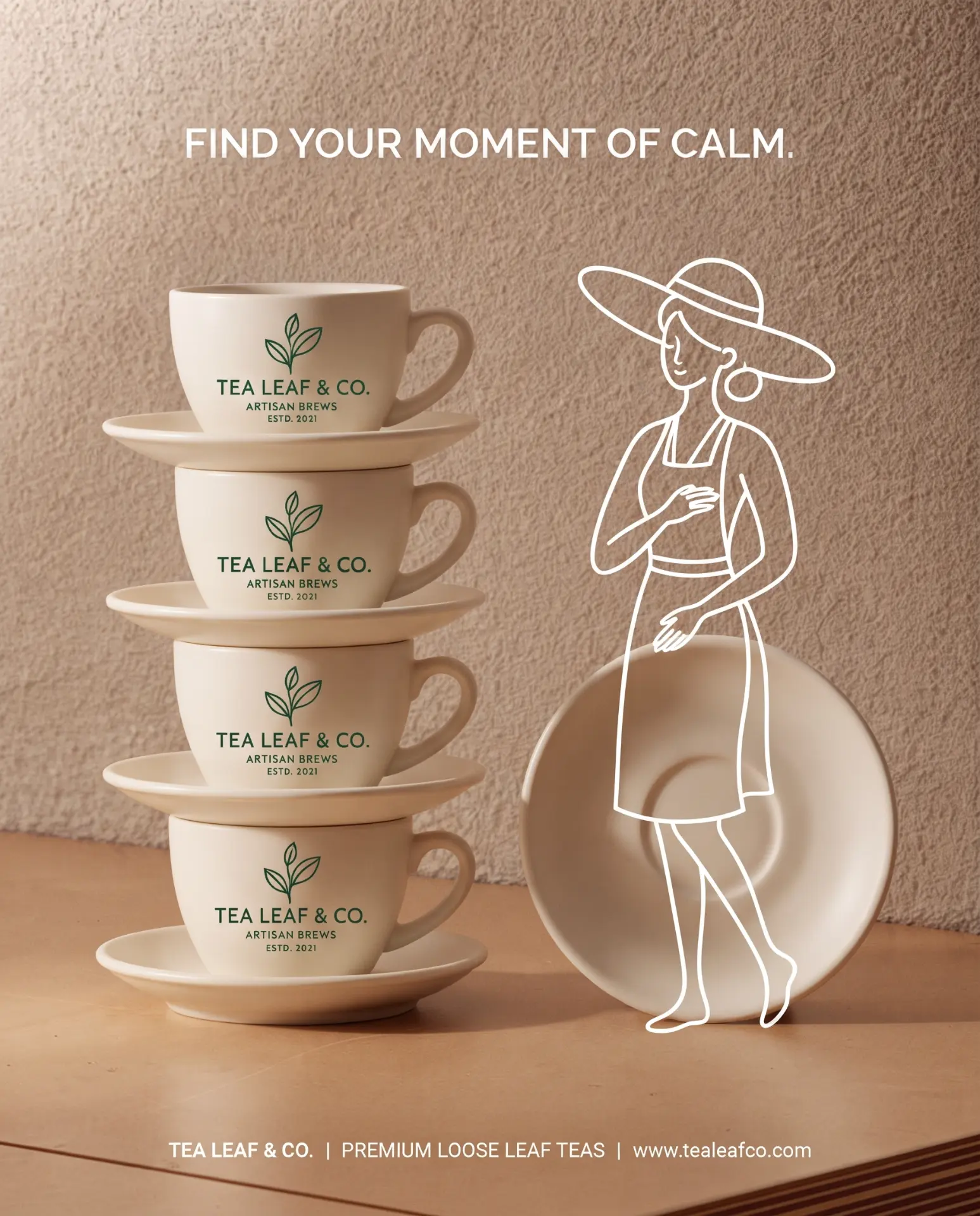 Example generated ad — Find your moment of calm.