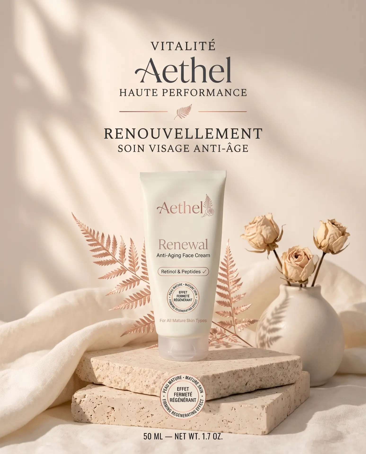 Generated vitalité ad made from the same product photo